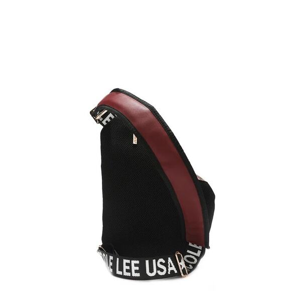 Nicole Lee USA Miranda Vegan Leather Adjustable Strap Slip Pocket Sling Backpack main image 10